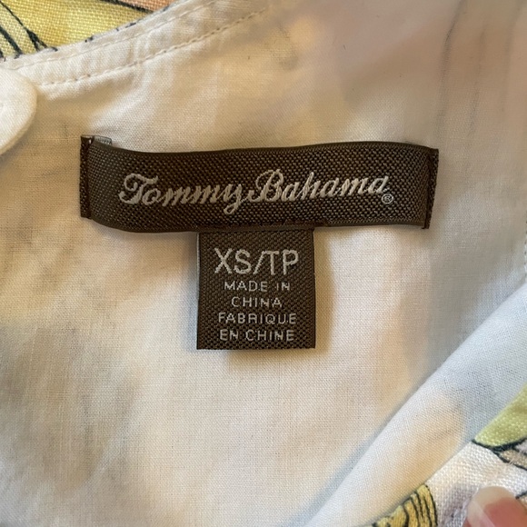 Tommy Bahama Dress Women’s XS Rumba Linen Pastel Floral Tropic Shift Midi Boho - Picture 8 of 9